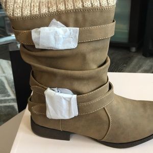 Tan, ankle boots